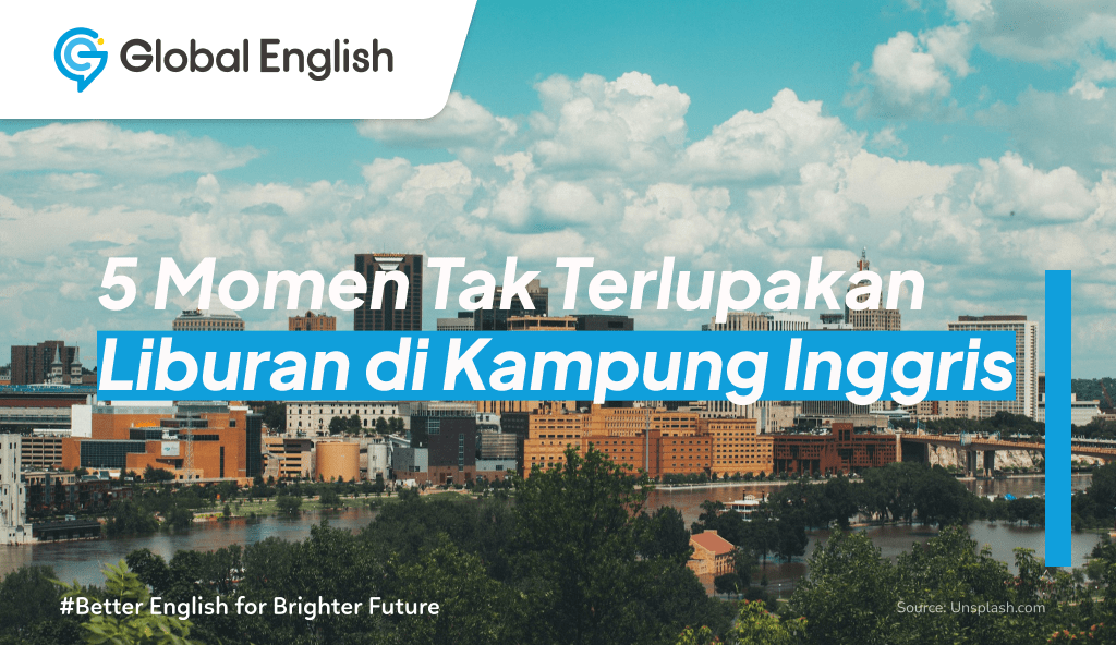 ilustrasi liburan di kampung inggris