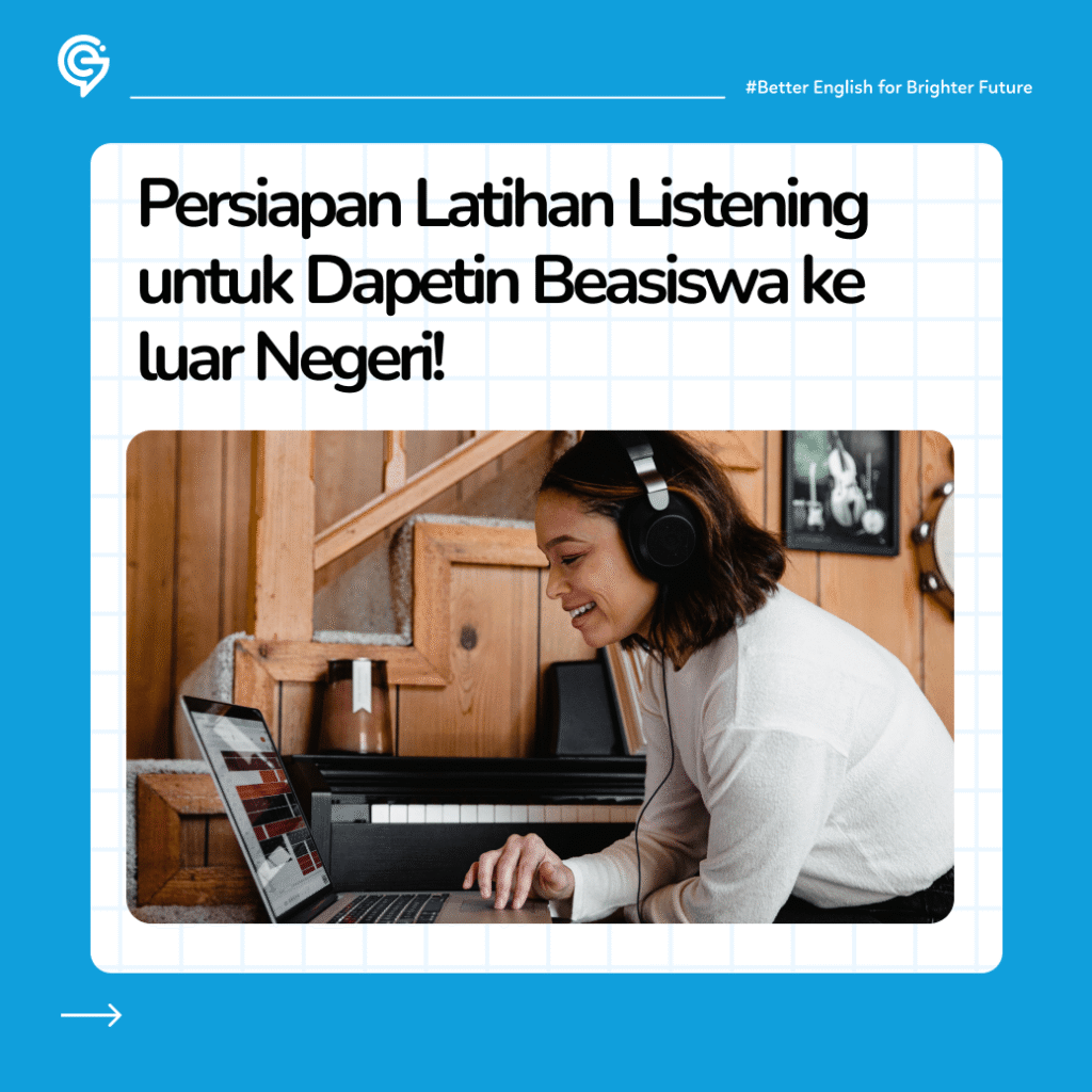 ilustrasi listening di kelas kampung inggris