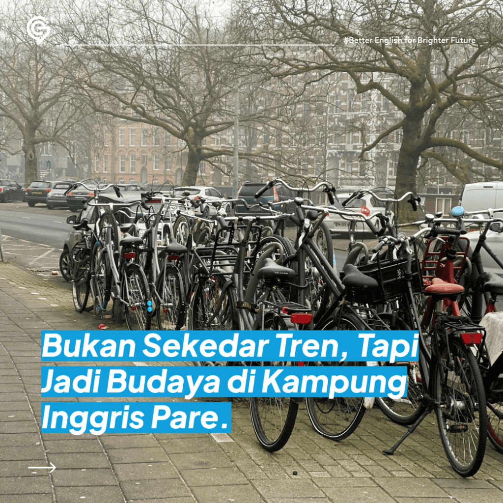 ilustrasi Sepeda Jadi Kendaraan Utama Kampung Inggris