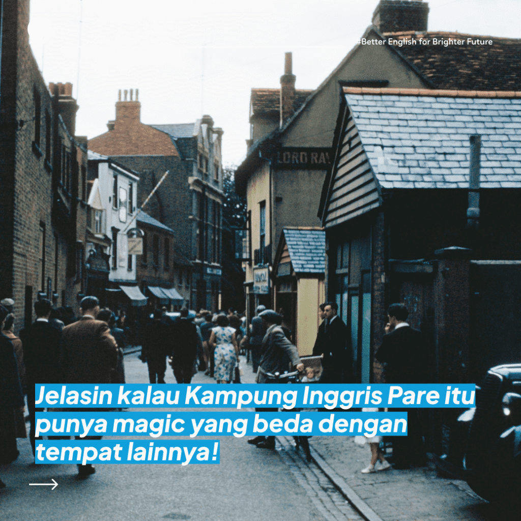 ilustrasi bagaimana cara menjelaskan konsep Kampung Inggris kepada orang native speaker