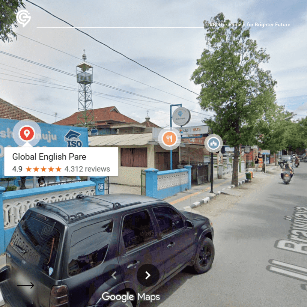 ilustrasi nama jalan di kampung inggris