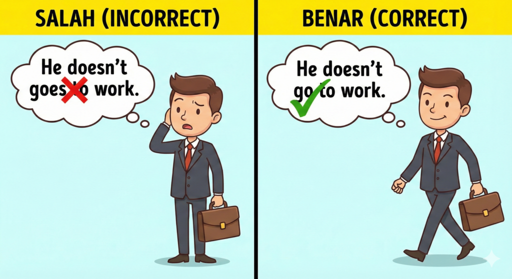 ilustrasi kesalahan grammar bahasa inggris