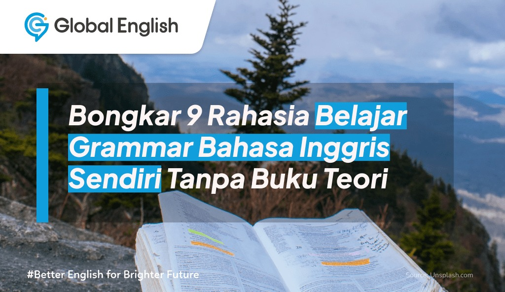 ilustrasi belajar grammar bahasa inggris sendiri