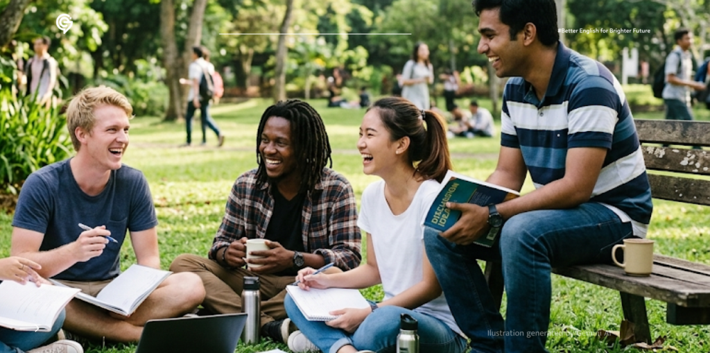 ilustrasi Kampung Inggris vs Kursus Kota