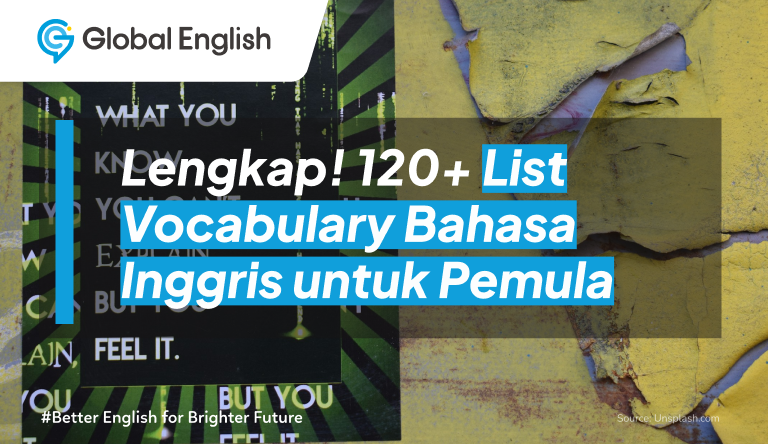 ilustrasi List Vocabulary Bahasa Inggris untuk Pemula