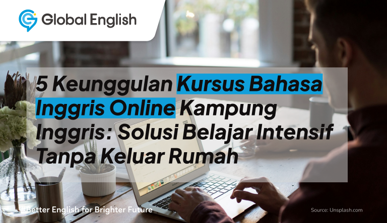 ilustrasi kursus bahasa inggris online